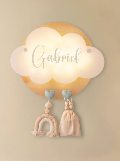 Veilleuse Collection Tendresse : Coeurs Bleus - Prénom Bleu