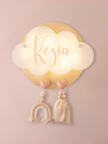 Veilleuse Collection Tendresse : Coeurs Roses - Prénom Rose